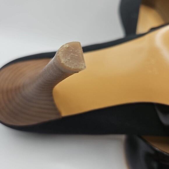 Tahari Patent Leather Open Square Toe Women's Size 8 Medium Shoes - 3 1/2" Heel - Picture 11 of 16